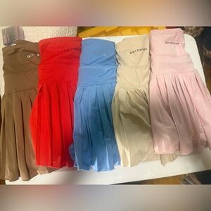Goldhinge Pleated Athletic Skort Bundle Lot of 5 Tennis Golf Skirts Shorts S